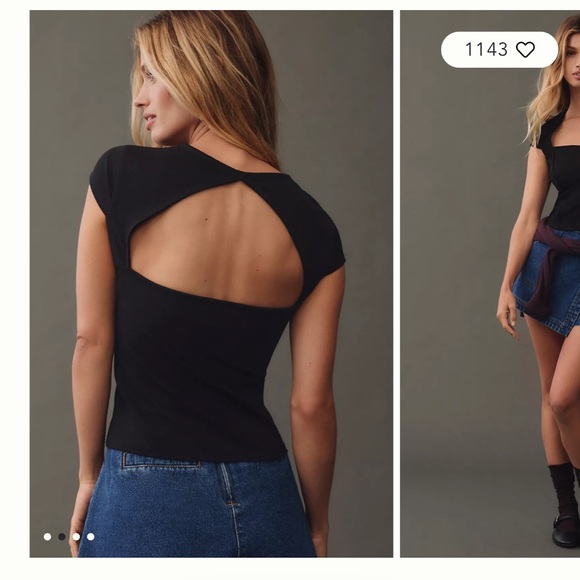 Anthropologie - Maeve- Back cut-out and sweetheart neckline 🖤 - Picture 2 of 7